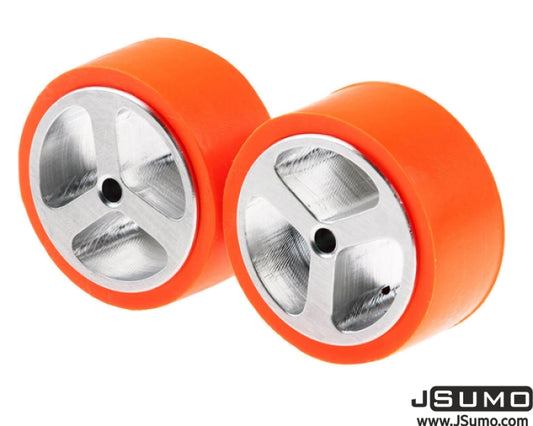 JS4320 Aluminum - Silicone Wheel Pair (43mm x 20mm) Pair (4mm Hole)