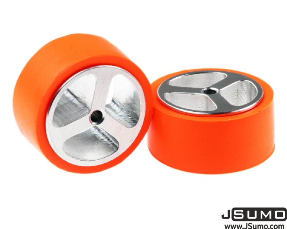 JS4320 Aluminum - Silicone Wheel Pair (43mm x 20mm) Pair (4mm Hole)