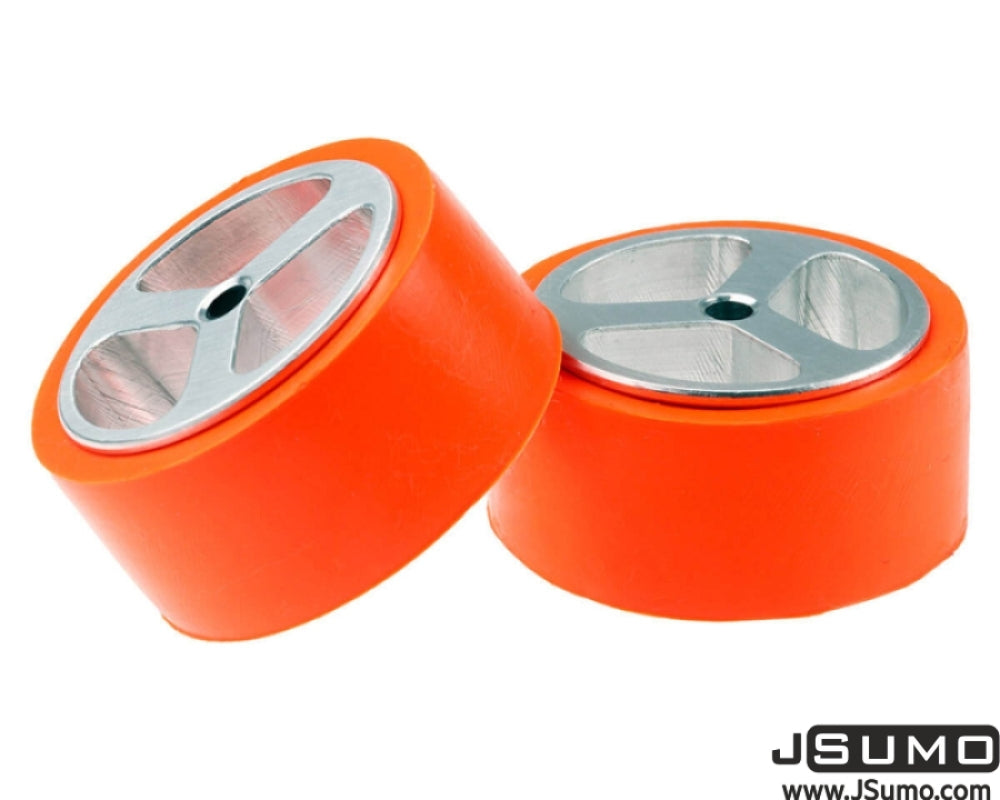 JS4320 Aluminum - Silicone Wheel Pair (43mm x 20mm) Pair (4mm Hole)