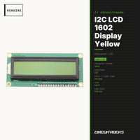 I2C LCD 1602 Display Yellow - 16x2 Character Module - genuine, circuit.rocks