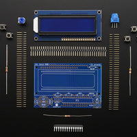 LCD Shield Kit 16x2 Character Display Only 2 pins used! - BLUE AND WHITE - circuitrocks