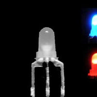 LED 3mm Dual Color Red / Blue Common Anode 5PCS - circuitrocks