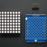 LED Matrix Adafruit Small 1.2 8x8 with I2C Backpack Blue - circuitrocks