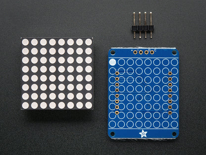 LED Matrix Adafruit Small 1.2 8x8 with I2C Backpack Blue