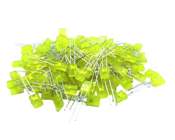 LED Rectangle Yellow 2x5x7mm 50pk (2350)
