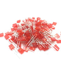 LED Rectangle Red 2x5x7mm 5pcs
