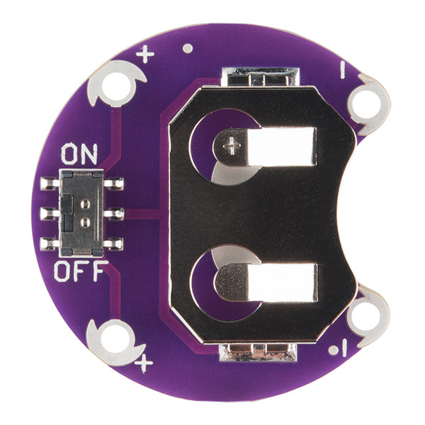 LilyPad CR2032 Coin Cell Battery Holder w/ Switch 20mm
