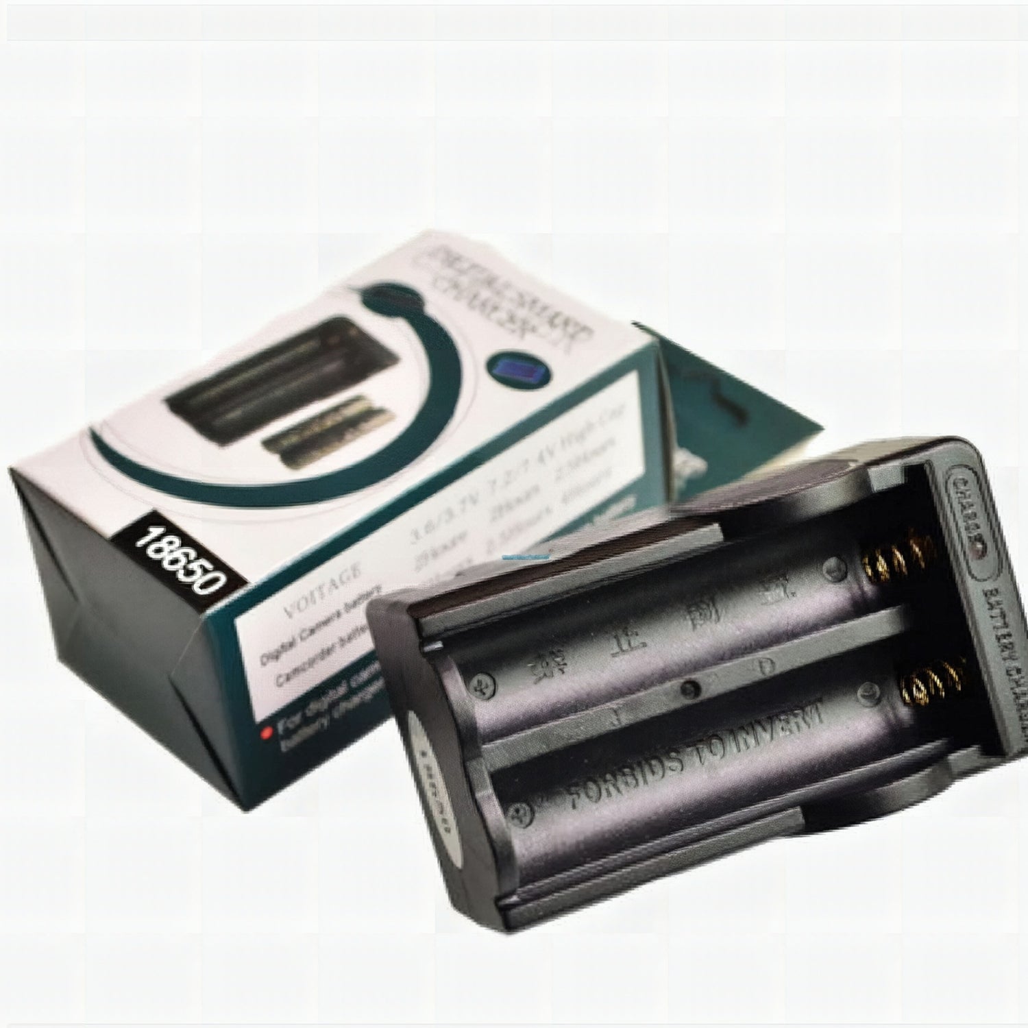 18650 Double-Slot Lithium Battery Charger - Dual Bay