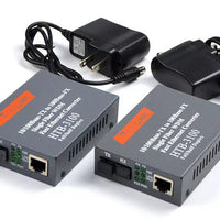 Media Converter HTB-3100 Fiber Optical Single Mode Single Fiber SC Port 20KM External Power Supply 10/100M - circuitrocks