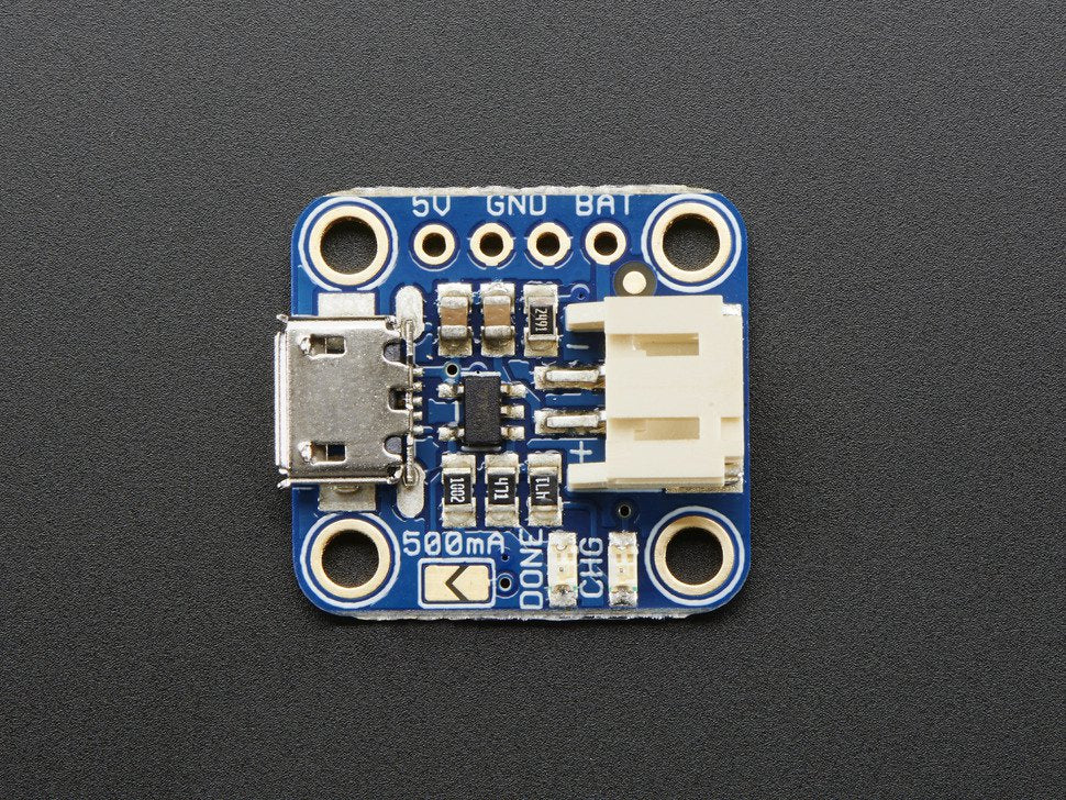 Micro Lipo with MicroUSB Jack USB LiIon or LiPoly charger v1 Adafruit