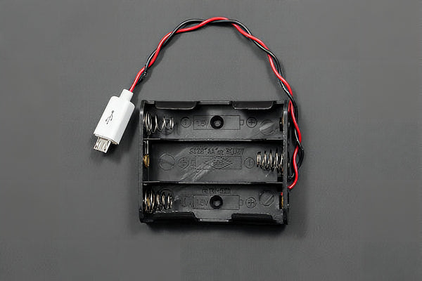 DFRobot 3xAA Battery Holder w/ MicroUSB - FIT0362
