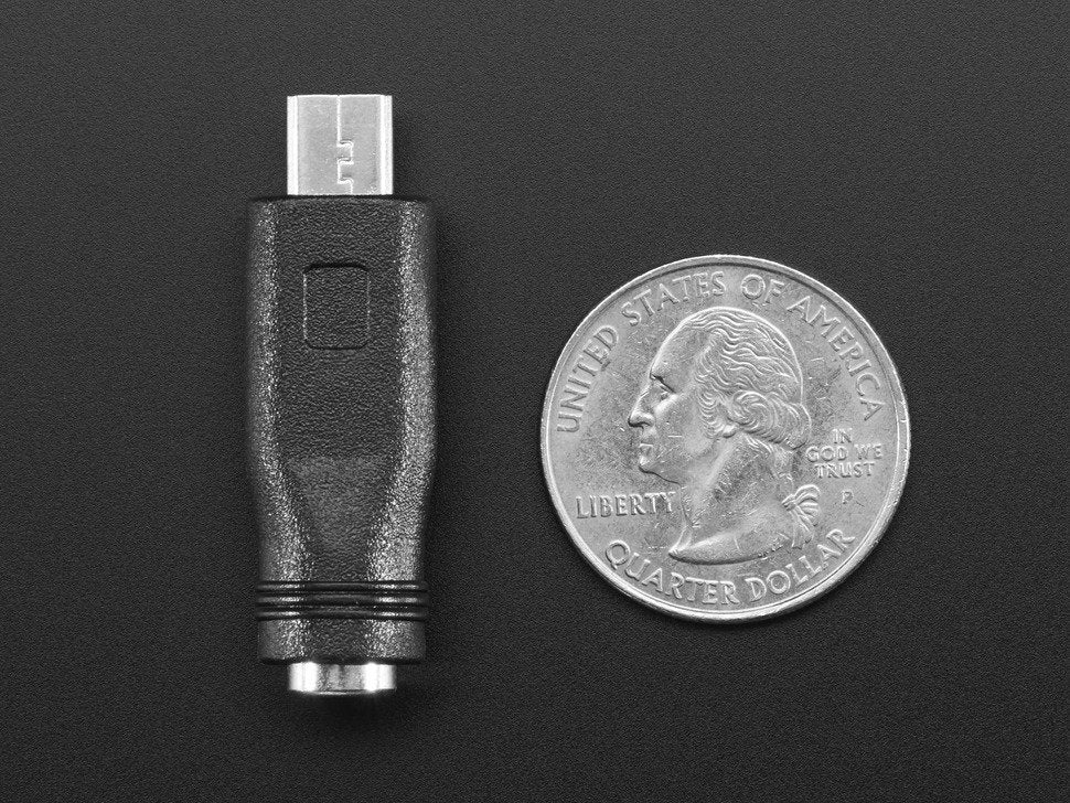 MicroUSB to 5.5 2.1mm DC Barrel Jack Adapter