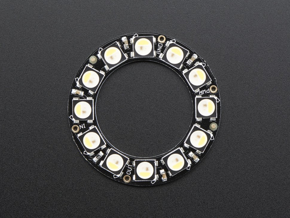 NeoPixel Ring - 12 x 5050 RGBW LEDs w/ Integrated Drivers