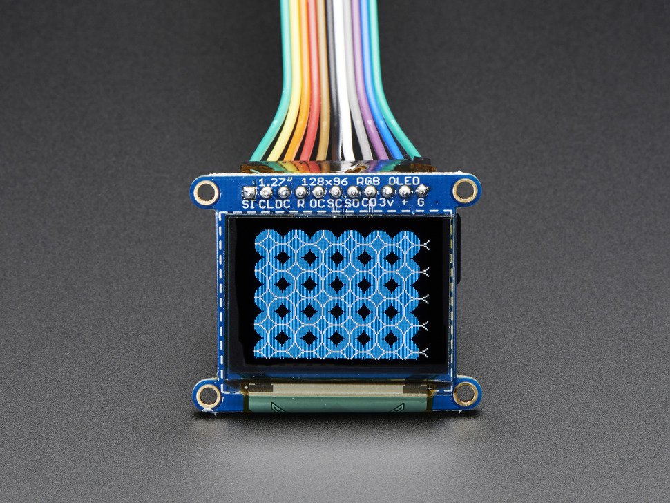 OLED Breakout Board 16-bit Color 1.27" with microSD holder