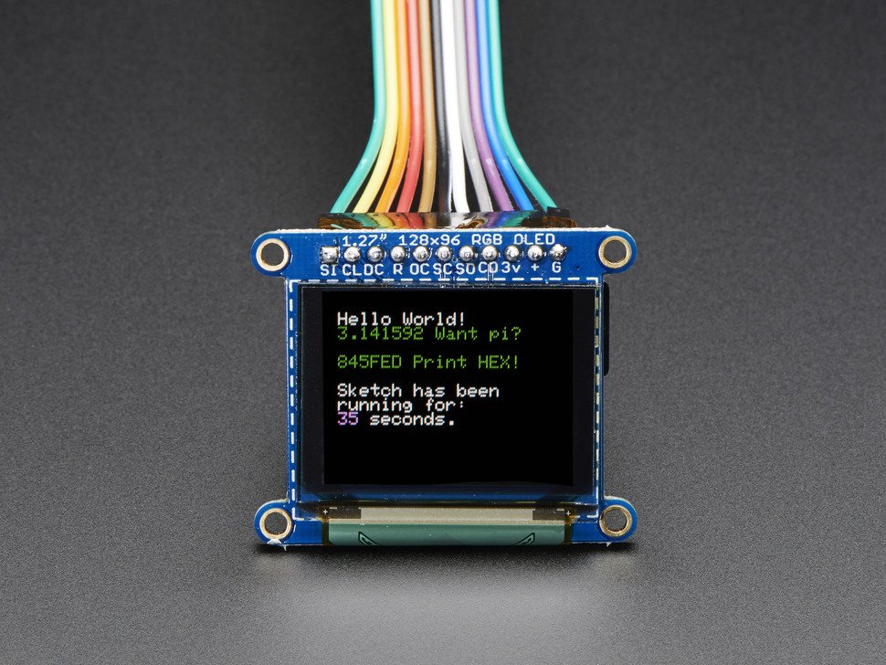 OLED Breakout Board 16-bit Color 1.27" with microSD holder