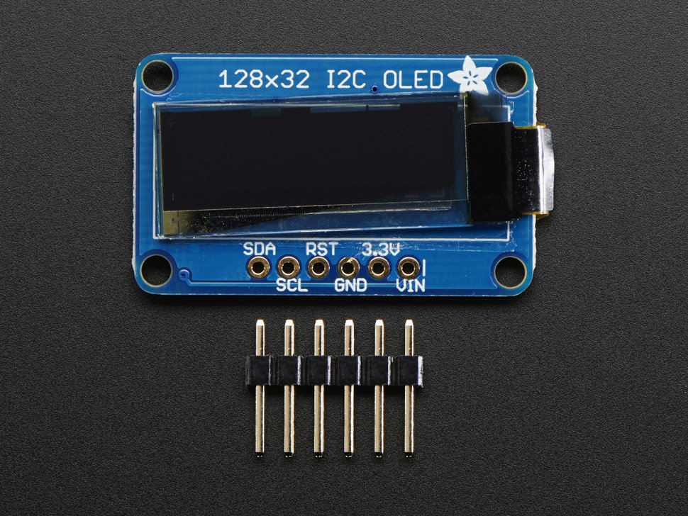 OLED Monochrome 128x32 I2C graphic display