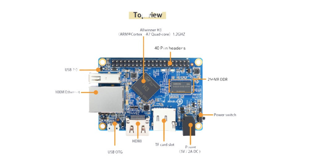 Orange Pi One 1GB SBC (2858)