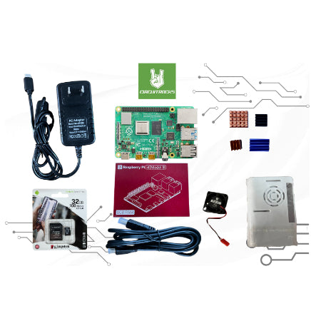 Circuitrocks Raspberry Pi 4 Kit - 8GB Bundle with ABS Plastic Casing RPI USB C Power Heat Sink Micro
