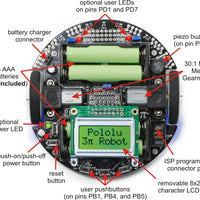 Pololu 3pi Robot Arduino Compatible ATmega328P with Reflectance Sensors TB6612FNG - Pololu image 5