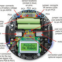 Pololu 3pi Robot Arduino Compatible ATmega328P with Reflectance Sensors TB6612FNG - Pololu image 6