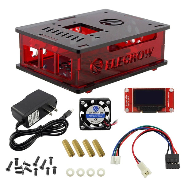 Pi 3 4-in-1 Kit - Case/Charger/Fan/OLED (DRA07522C)