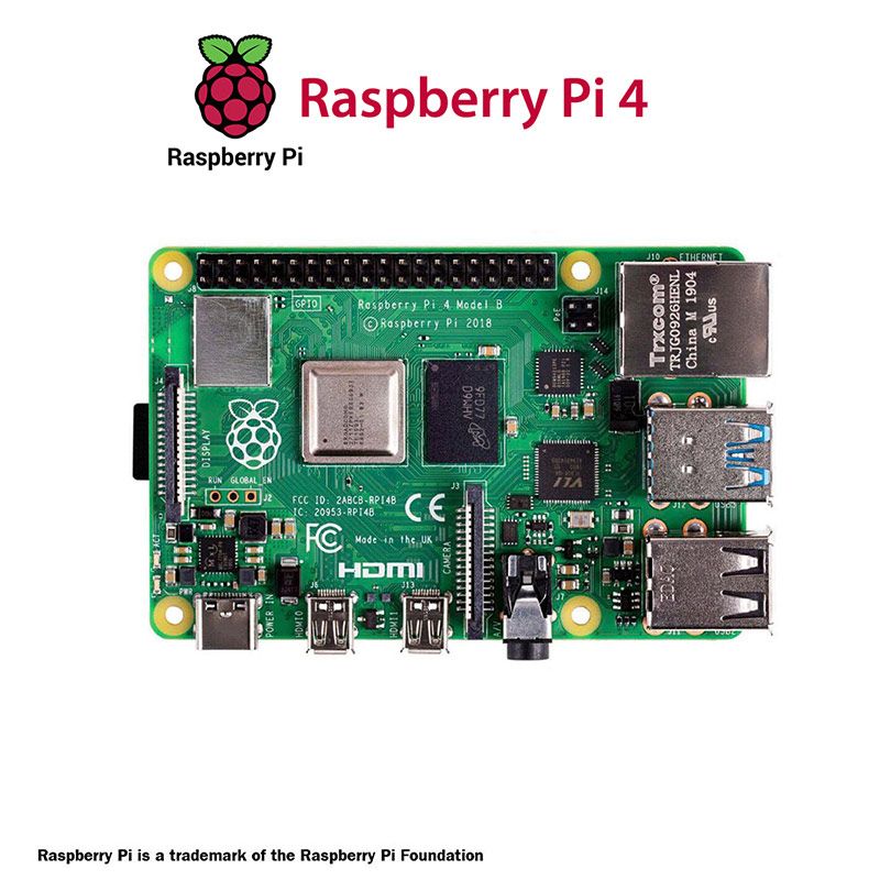 Raspberry Pi 4 4GB Kit Aluminum Case + Heatsink + Cable + SD Card