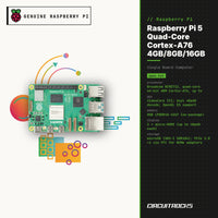 Raspberry Pi 5 Quad-Core Cortex-A76 4GB/8GB/16GB - genuine, circuit.rocks