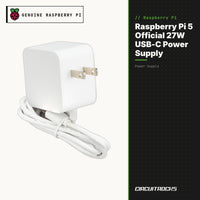 Raspberry Pi 5 Official 27W USB-C Power Supply - 5V 5A - genuine, circuit.rocks