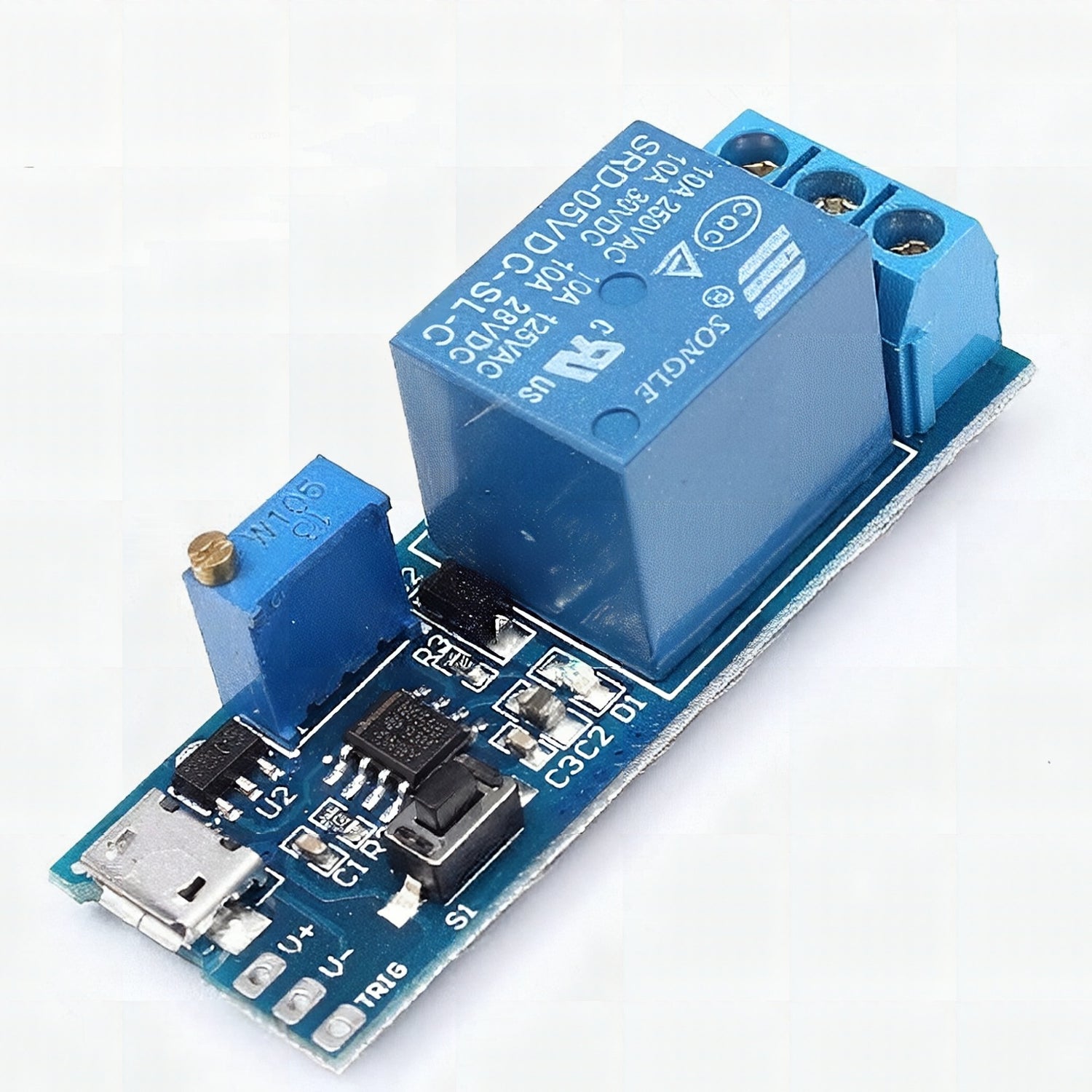 Relay Adjustable Timer Module - MicroUSB Power