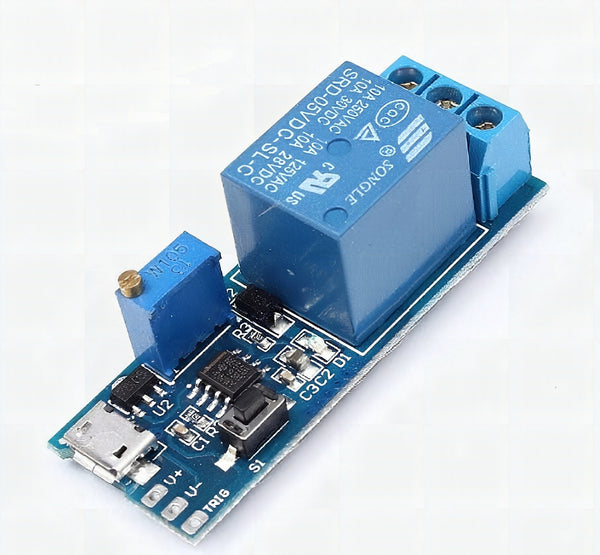 Relay Adjustable Timer Module - MicroUSB Power