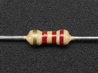 Resistor Through-Hole 2.2K ohm 5% 1/4W - Pack of 10 - circuitrocks
