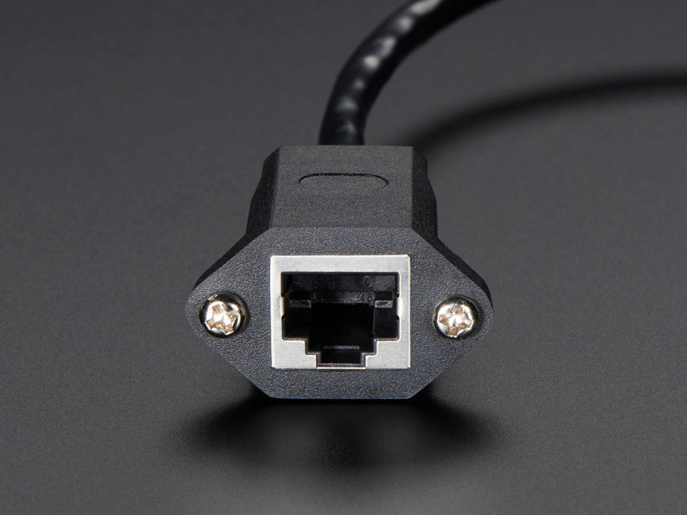 RJ45 Female-Male Panel Mount Ethernet Extension Cable