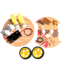 Round Robot Chassis Kit 2WD with DC Motors - circuitrocks