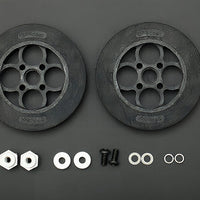 DFRobot Rubber Wheel 136x24mm Kit - Pair w/ Hubs & Hardware