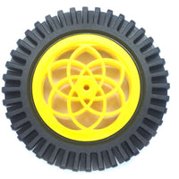 Rubber Wheel Compatible with Servo & DC Motor Pair 80 x 30 mm - circuitrocks