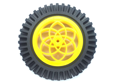 Rubber Wheel Compatible with Servo & DC Motor Pair 80 x 30 mm