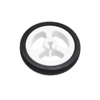 Rubber Wheel N20 ABS 34 x 6.5mm miniQ Car White - circuitrocks