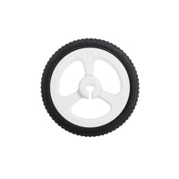 Rubber Wheel N20 ABS 34 x 6.5mm miniQ Car White - circuitrocks