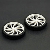 Rubber Wheel N20 ABS 43x9mm Pair - Micro Robot