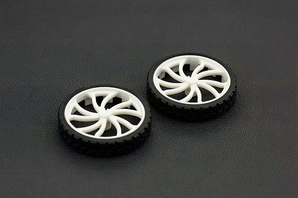 Rubber Wheel N20 ABS 43x9mm Pair - Micro Robot