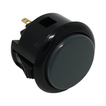 30mm solid-color arcade push button in grey