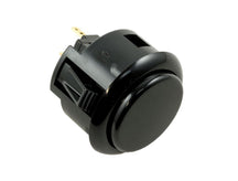 30mm solid-color arcade push button in black