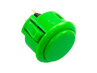 30mm solid-color arcade push button in green