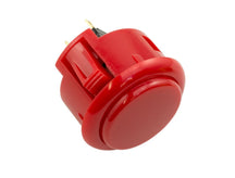 30mm solid-color arcade push button in red