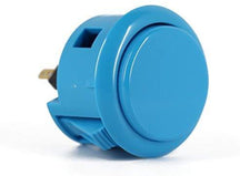 30mm solid-color arcade push button in blue