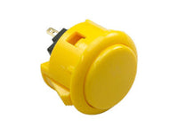 30mm solid-color arcade push button in yellow