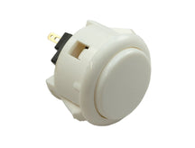 30mm solid-color arcade push button in white
