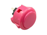 30mm solid-color arcade push button in pink