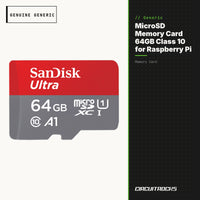 MicroSD Memory Card 64GB Class 10 for Raspberry Pi - genuine, circuit.rocks