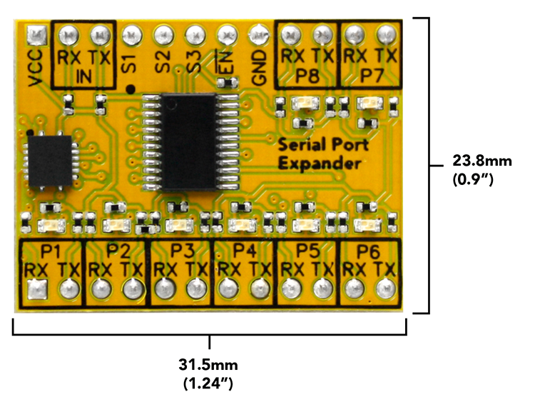 Serial Port Expander 8:1 Arduino Compatible